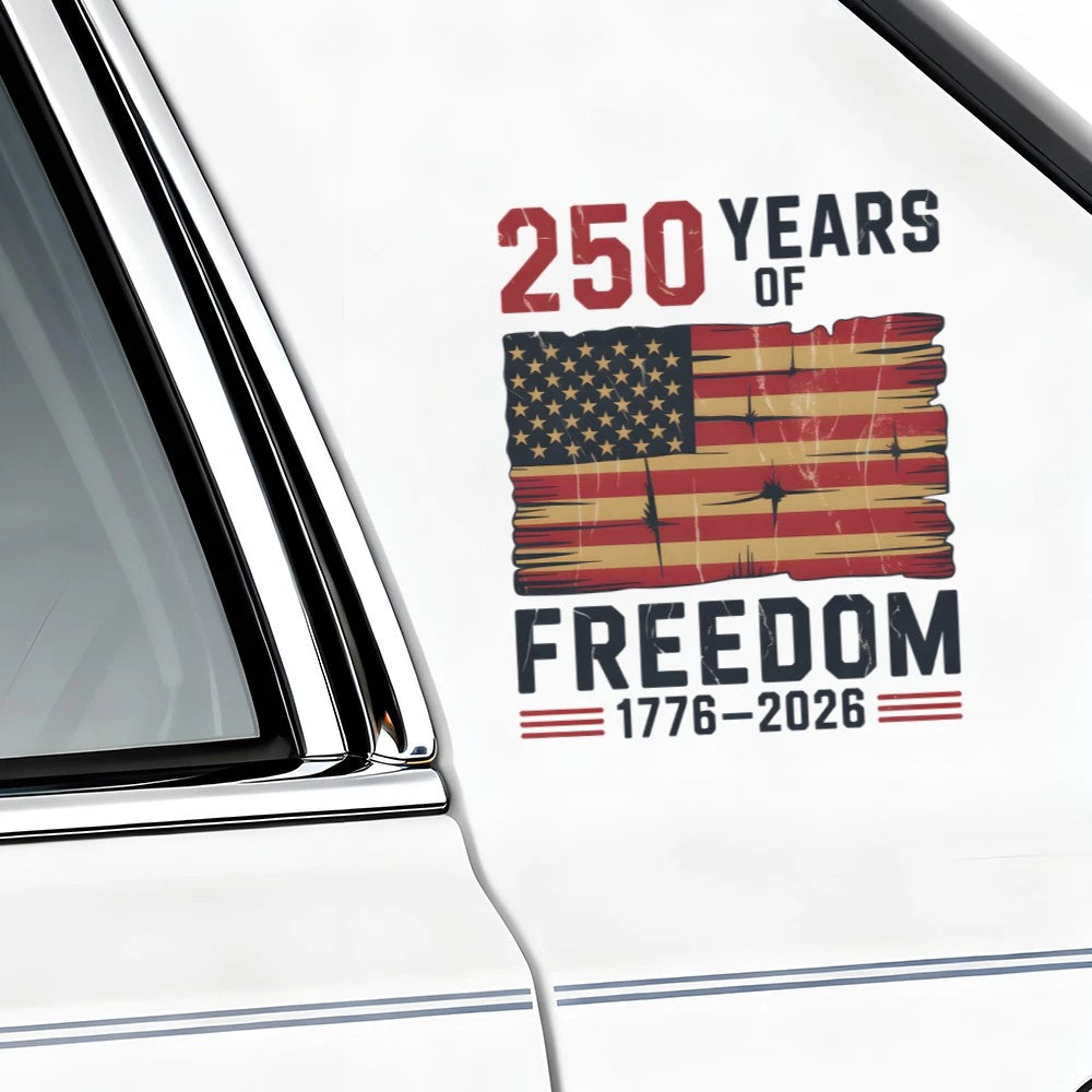 Independence Day USA Sticker for Car Window (1776–2026)
