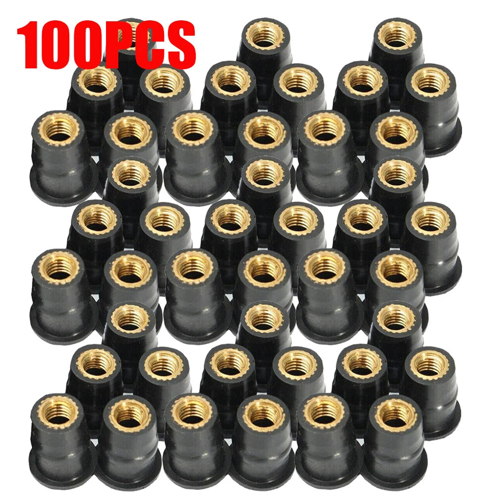 100PC M5 Rubber Well Nuts for Motorcycle ATV Windscreen Fairing