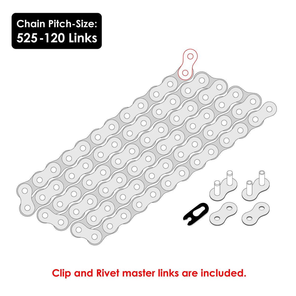 Drive Chain for Suzuki DR650 (1995–1998) CP6572CH140AN