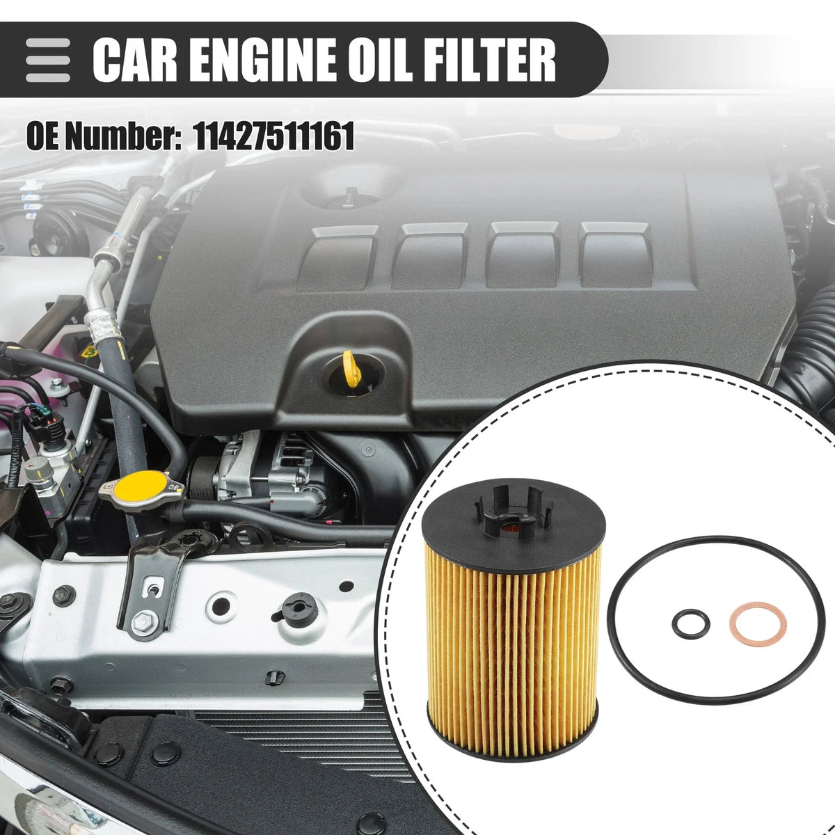 Set Engine Oil Filters for BMW 545i 645Ci 745i with Gasket