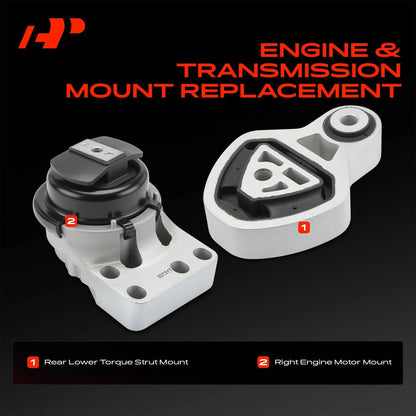 2X Engine Motor & Torque Strut Mount for Ford Taurus (2013–2017) - DA8Z6038A, DA8Z6038C, DA8Z6068A