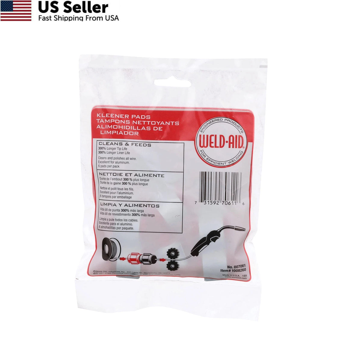 Pack of 6 Lube-Matic Wire Kleener Pads for Automotive Cleaning