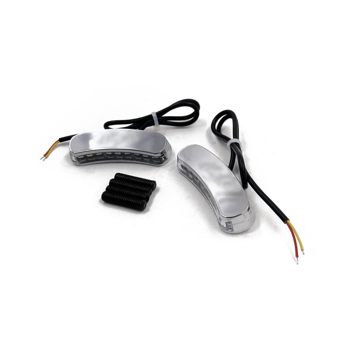 LED Chrome Mirror Block Off Base Plates for Kawasaki Ninja ZX-10R (2011–2015)
