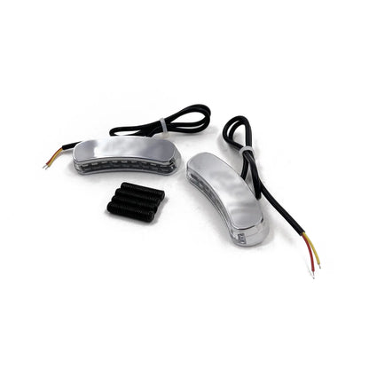 LED Chrome Mirror Block Off Base Plates for Kawasaki Ninja ZX-10R (2011–2015)