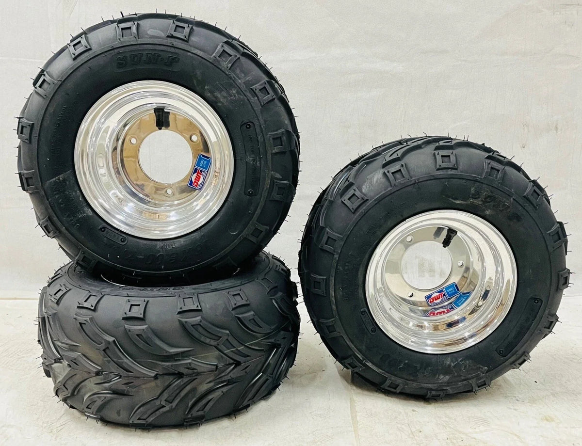 16" DWT Polished Aluminum Tires Rims for Honda ATC 70 (1970–1985)