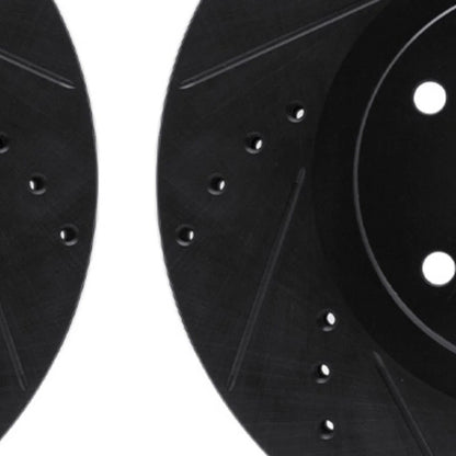 Rotor Set for Nissan Murano (2009–2014) ALX-PAU-DF-8002-67001-CLA5, Drilled & Slotted