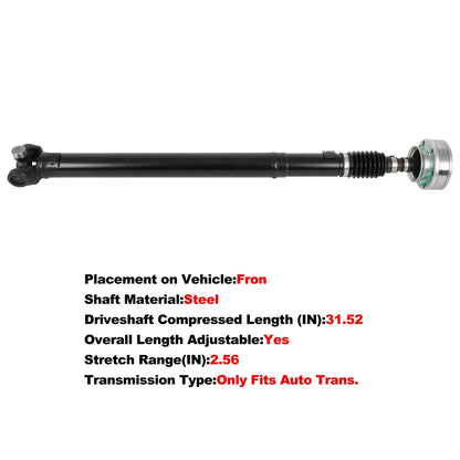 Front Drive Shaft for Jeep Grand Cherokee L6 4.0L (1999–2003) 65-9767 AWD