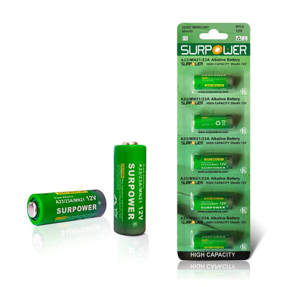 5 Count A23 23A 23AE 12V Alkaline Battery for Various Applications