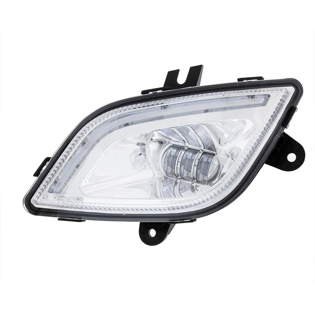Chrome Full LED Fog Lights Lamps Replacement for Freightliner Cascadia (2018–2024)