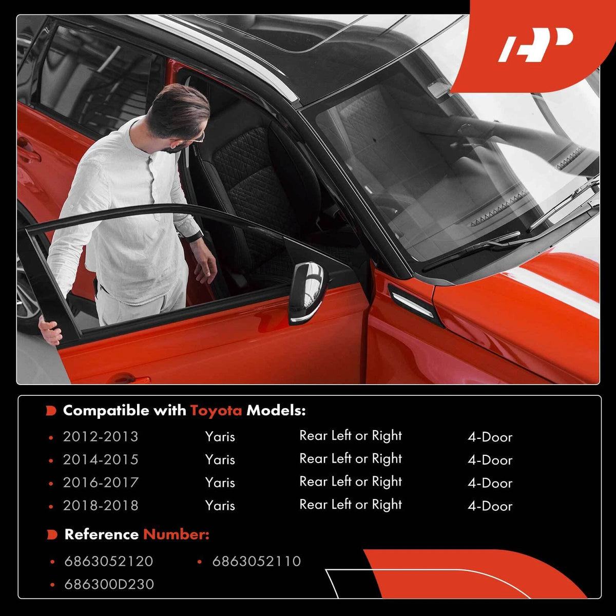 Door Check for Toyota Yaris (2012–2018) - 6863052120, 686300D230, 6863052110