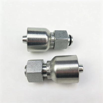 Set of 2 M14x1.5 Hydraulic Hose Crimp Fittings for Mini Excavator