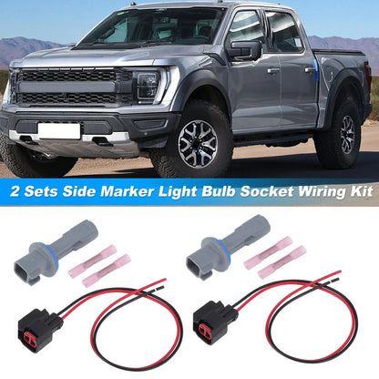 Side Marker Light Bulb Socket Wiring for Ford F-150 F250 Super Duty (2015–2023)