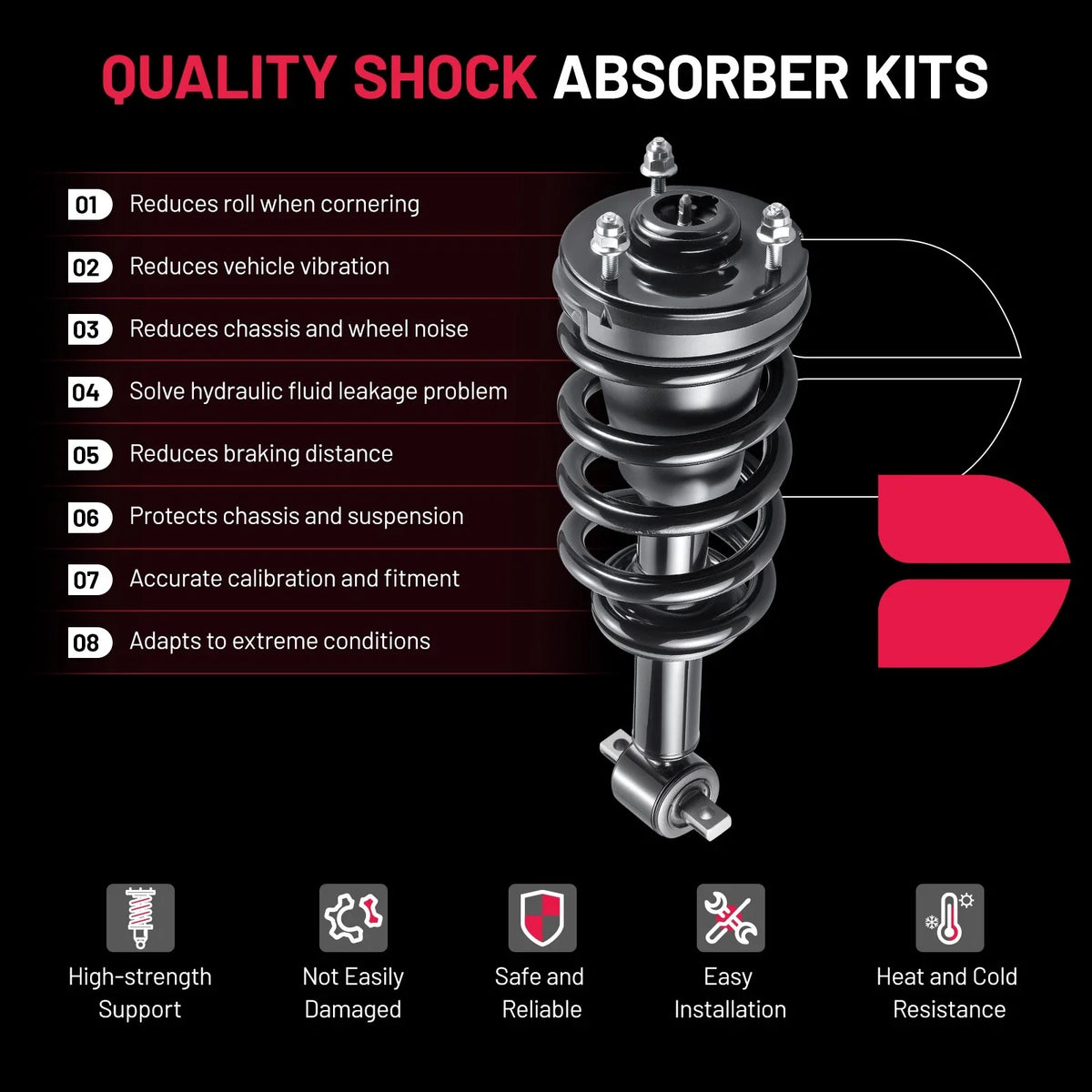 Front Struts Springs Pair for Chevrolet Silverado 1500 and GMC Sierra (2007–2013)