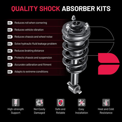 Front Struts Springs Pair for Chevrolet Silverado 1500 and GMC Sierra (2007–2013)
