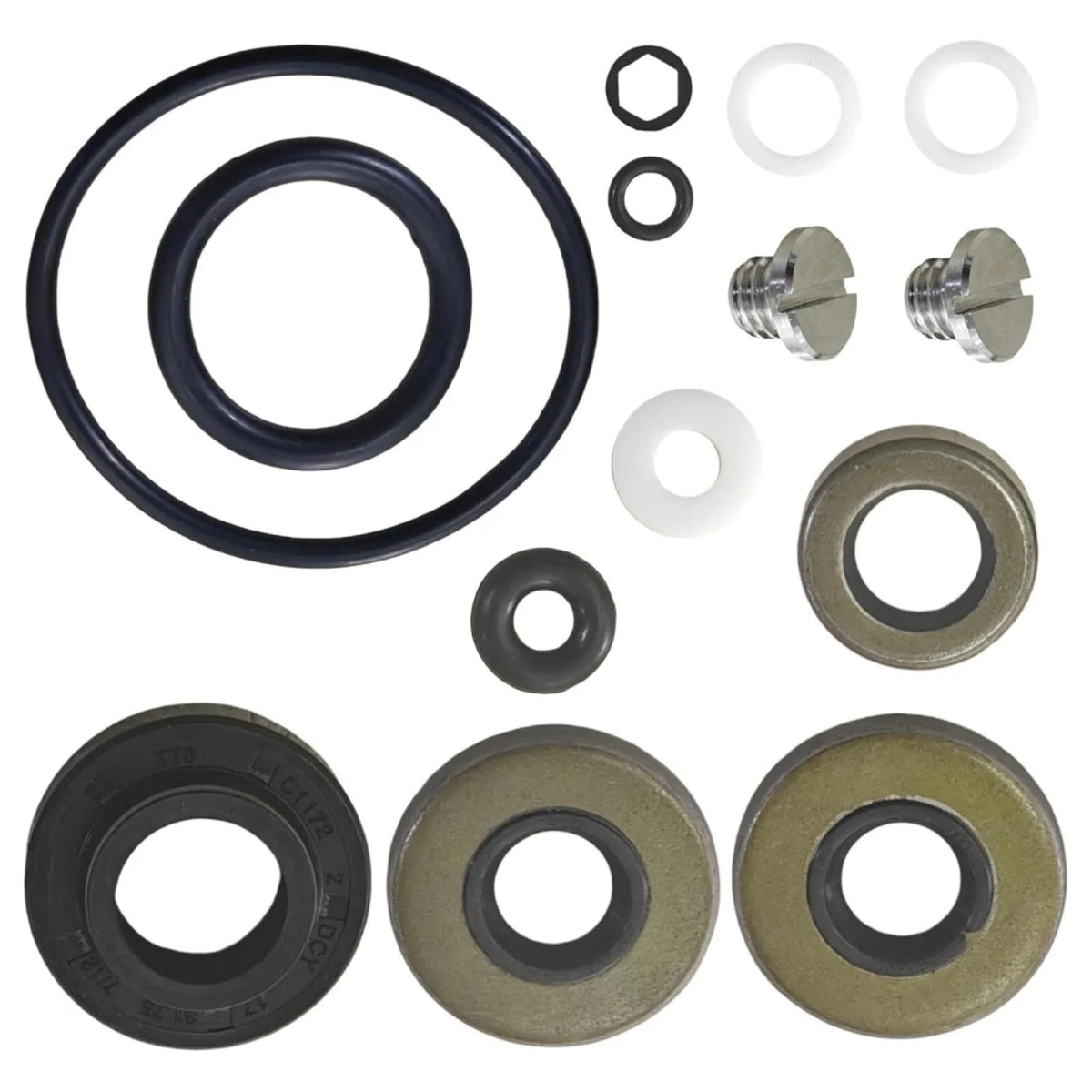 Lower Gearcase Seal Kit with Drain Screws for Johnson Evinrude 9.9 15 Hp (N/A)