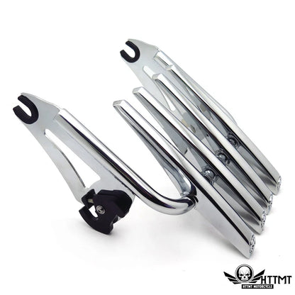 Chrome Skull Detachable Stealth Luggage Rack for Harley Touring (2009–2018)