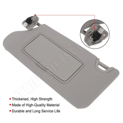 Sun Visor for Nissan Altima (2013–2018) Gray with Bulb Left Driver Side