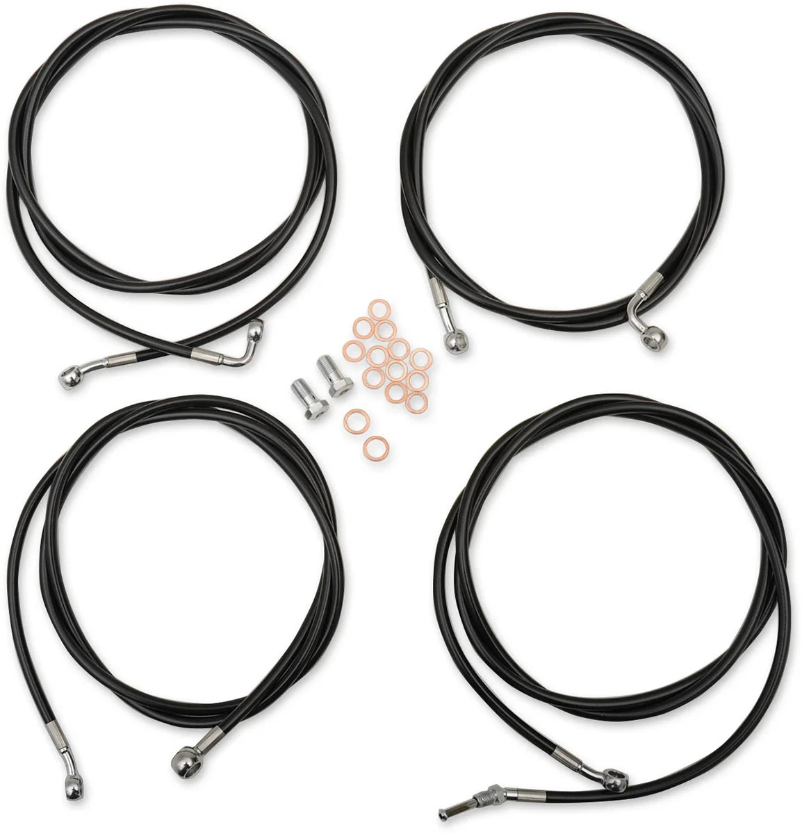 Handlebar Cable/Brake Line Kit for LA Choppers Mini Ape Hanger (Black)