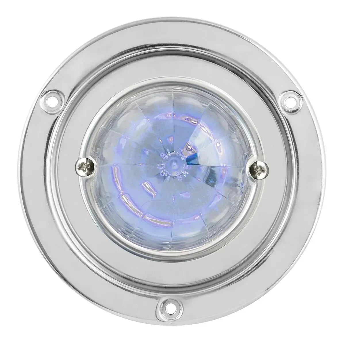 LED Light Flange Bezel Mount Clear Lens Replacement for Universal 4-3/8"