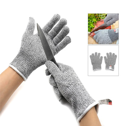 Set of 9 XL Safe Cut Resistant Gloves Level 5 Protection for Kitchen