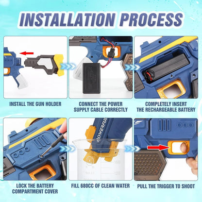 Automatic Electric Water Gun for High-Powered Squirt Blaster (35ft)