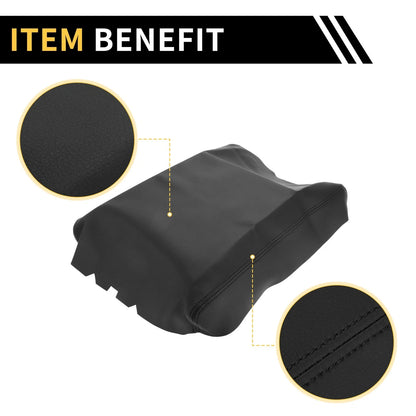 Console Pad Cover for Nissan Titan (2004–2014) Microfiber Leather Black
