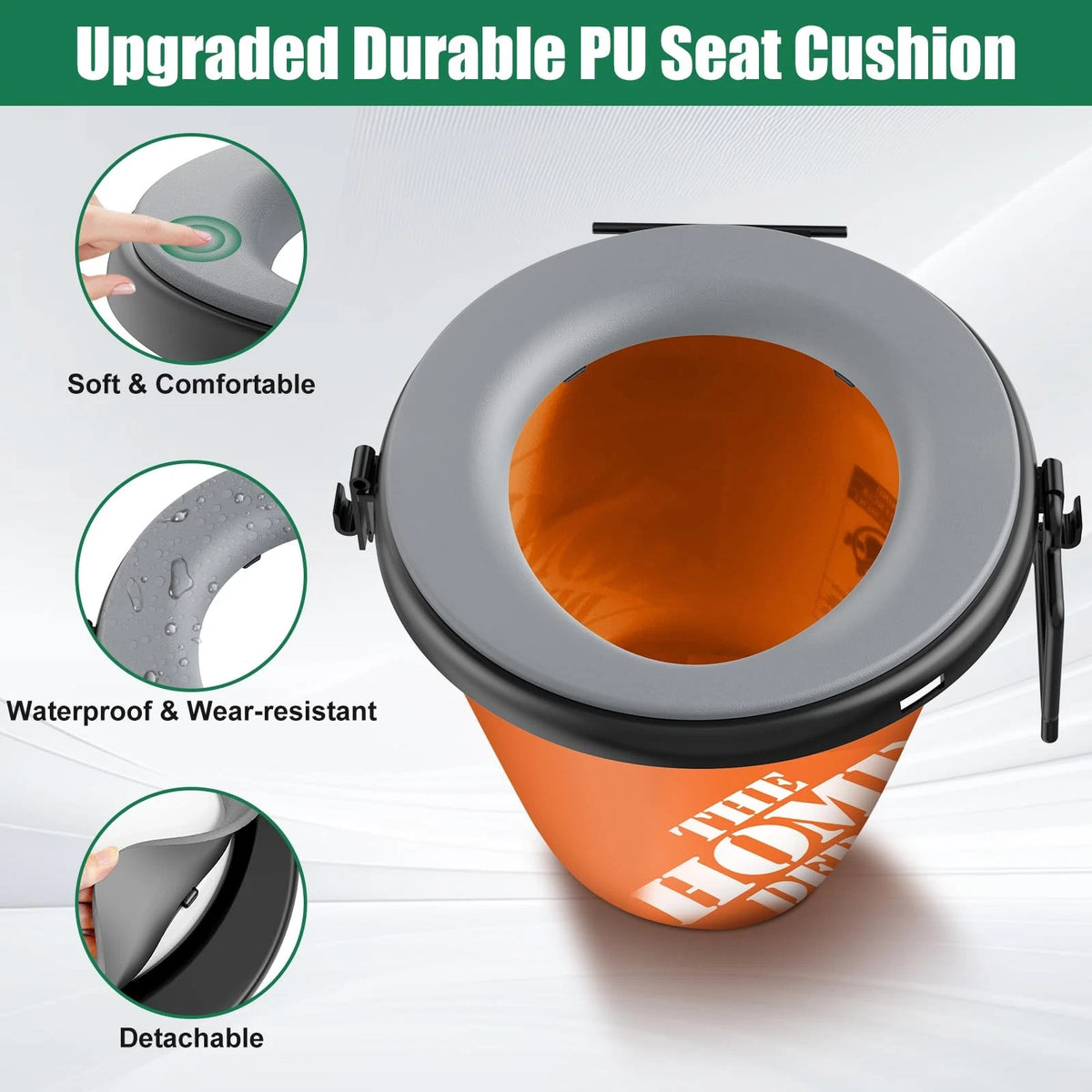 Portable Toilet Seat for 5 Gal Buckets (Camping)