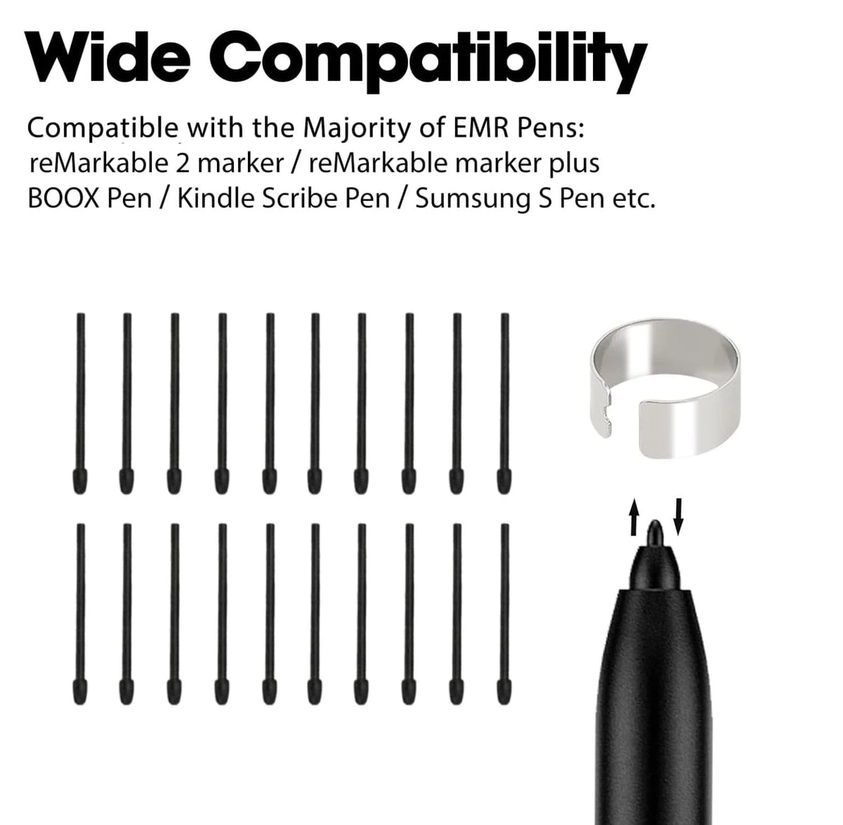 20 Pcs Pen Tips for Remarkable 2 Pen, Stylus Replacement