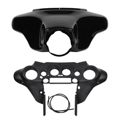 Batwing Inner Outer Cowl Fairing 8'' Windscreen for Harley Touring (1996–2013)