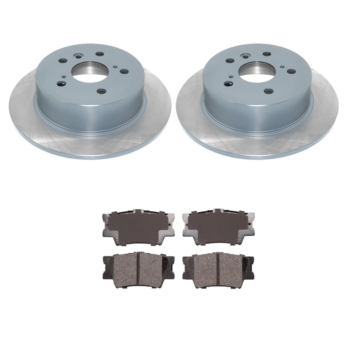 DuraGo Rear Rotors & Advics Ceramic Disc Brake Pads Kit for Avalon Camry ES350 (FWD)