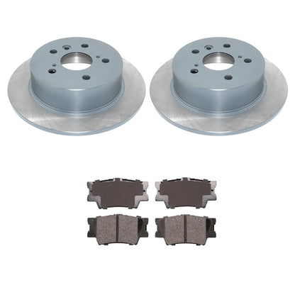 DuraGo Rear Rotors & Advics Ceramic Disc Brake Pads Kit for Avalon Camry ES350 (FWD)