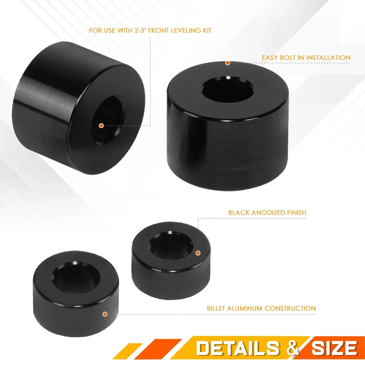 Set of 2 Front Leveling Drop Spacers + Bolts for 4Runner Tacoma FJ Cruiser (2003–2024)