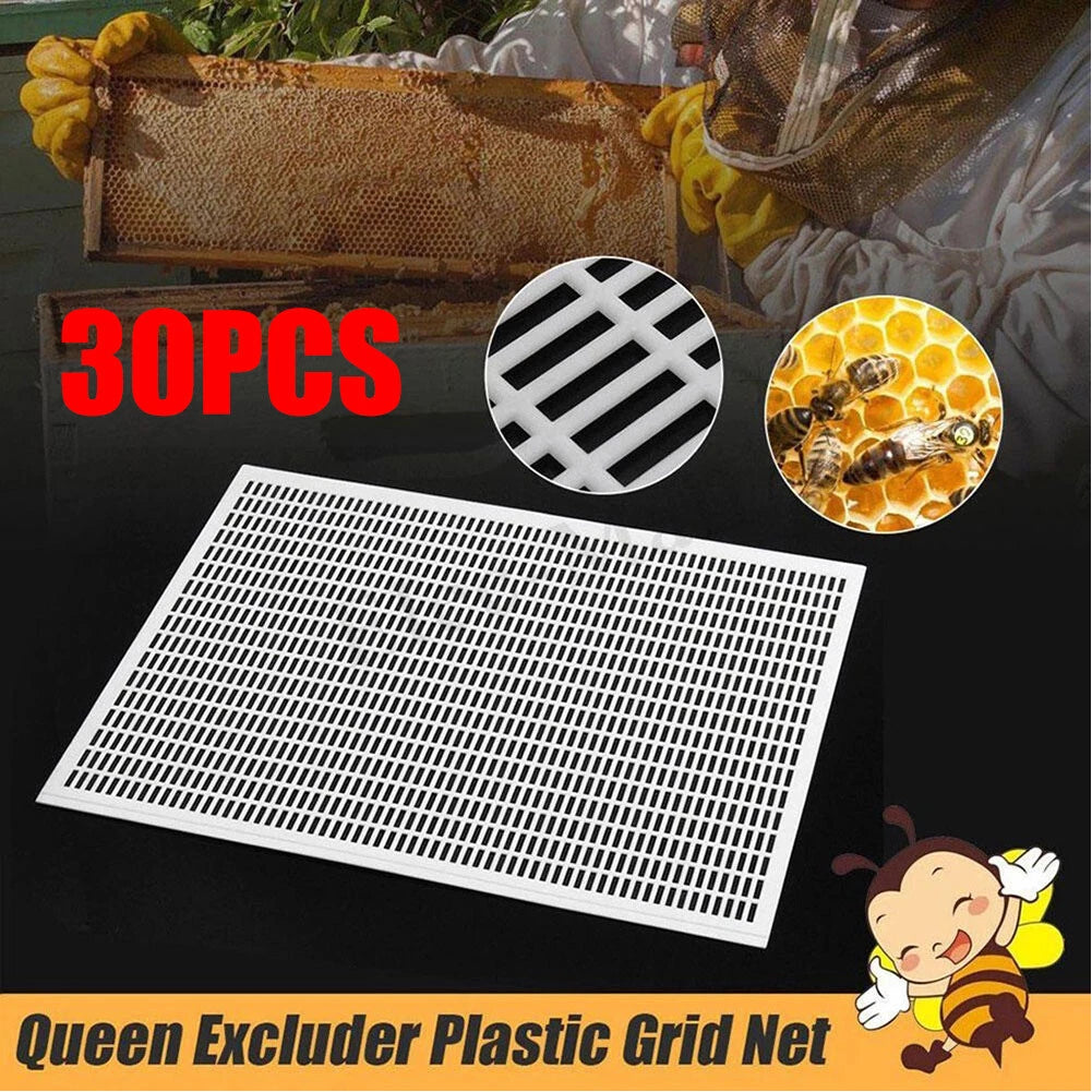 30x Beekeeping Queen Bee Excluder Trapping Grid Net Plastic Tool