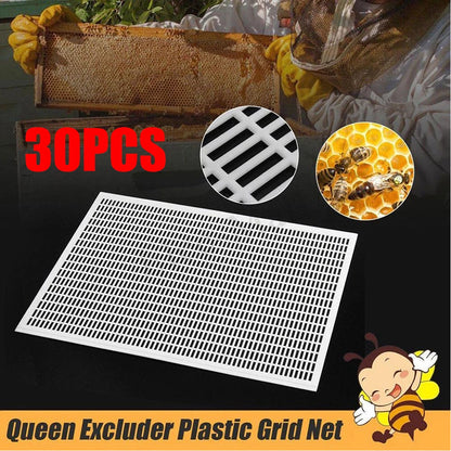 30x Beekeeping Queen Bee Excluder Trapping Grid Net Plastic Tool