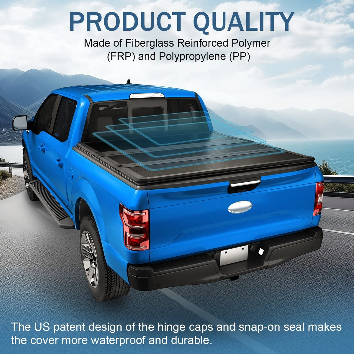 3-Fold Hard Tonneau Cover for Ford F-150 (2015–2024) Long Bed