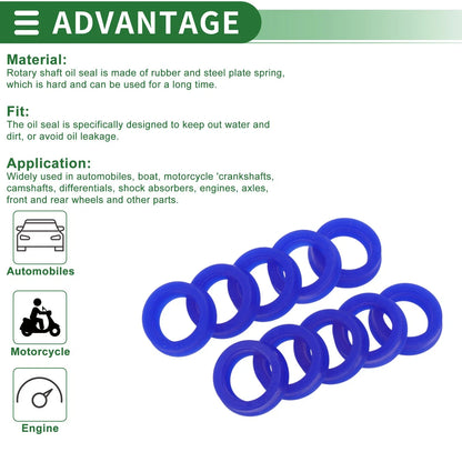 Set of 10 Oil Seal Rotary Shaft Seal 14x20x6mm for Various Models