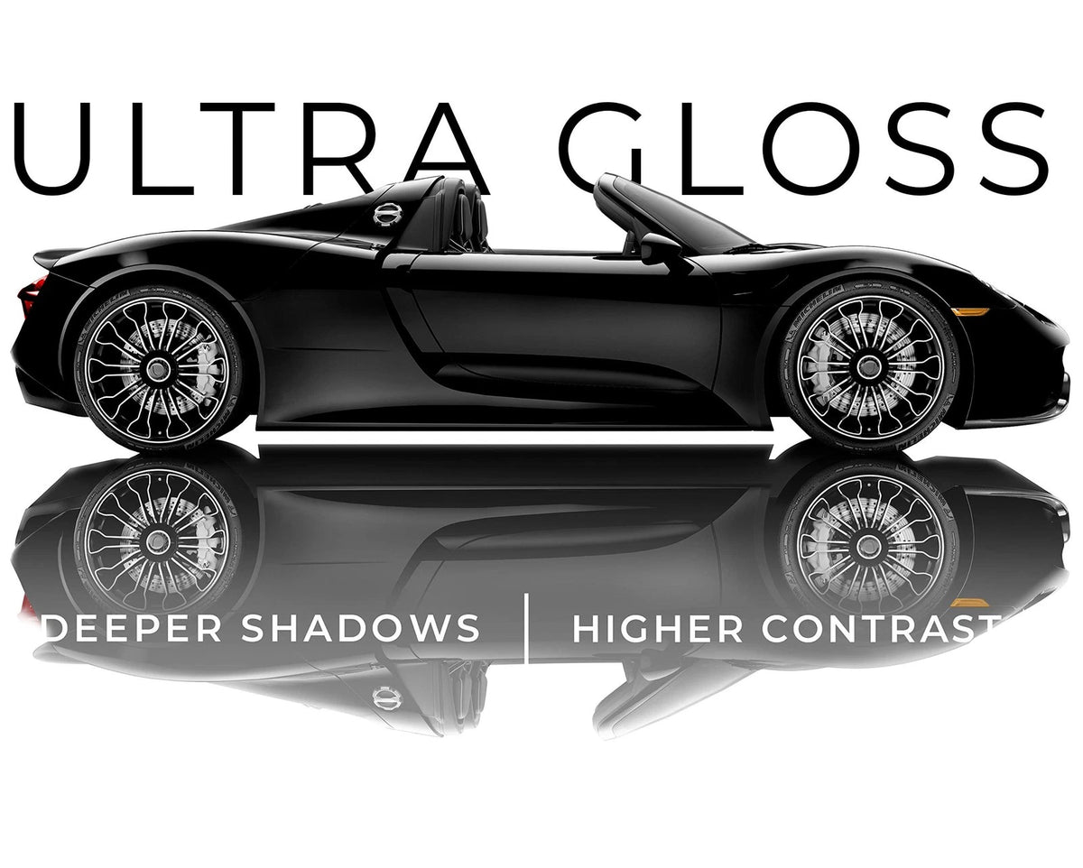 Piano Black Vinyl Car Wrap Film 1ft x 5ft for Custom Applications