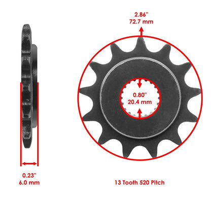 Drive Chain & Sprockets Kit for Kawasaki KX250F (2006–2010) EG1528CH104XO