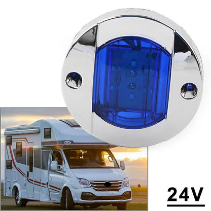 Round 24V LED Side Marker Trailer Lights for Truck Trailer RV Boat