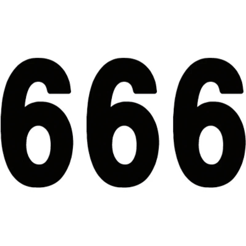 Pro Numbers for Factory Effex Black (04-2576)