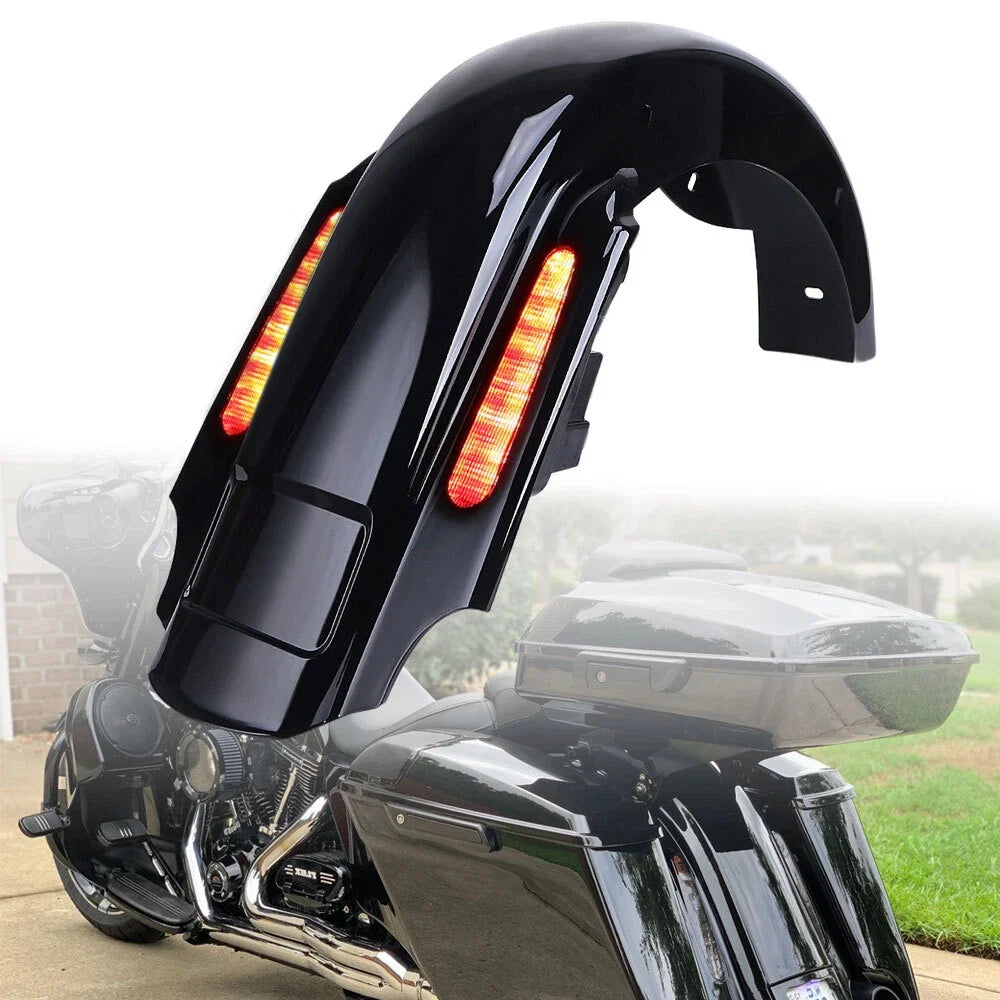 CVO 4" Stretched LED Rear Fender Black for Harley Touring (1993–2008)