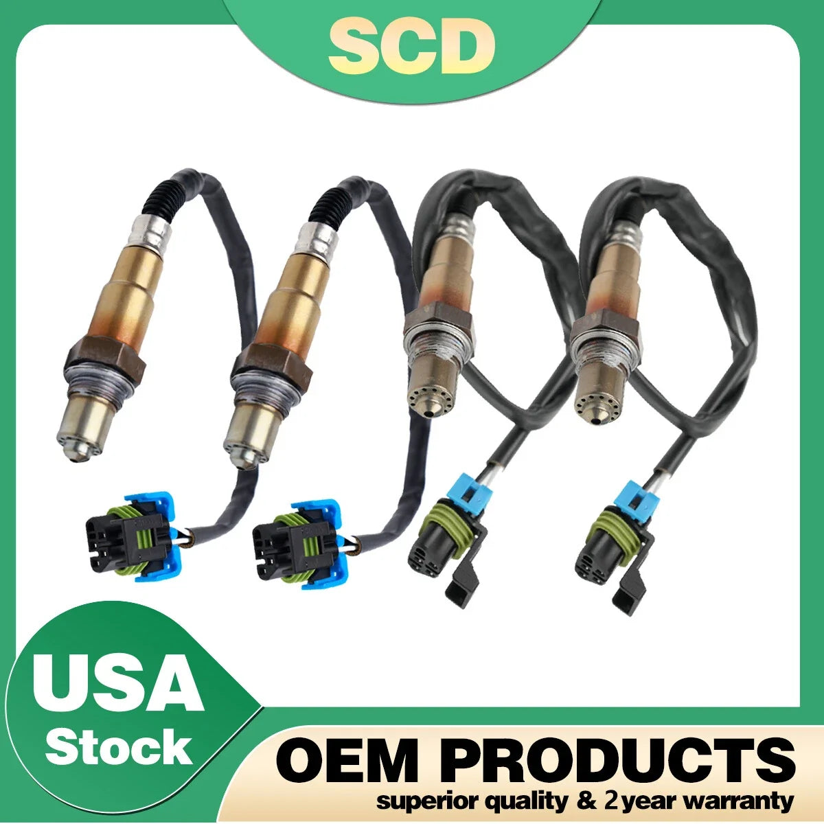 4X OEM Up&Downstream Oxygen O2 Sensors for Chevy 3.0L 3.6L (2009–2017) 234-4815