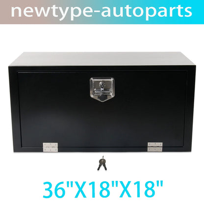 Tool Box for Pickup Truck (36"X18"X18", Black Steel)