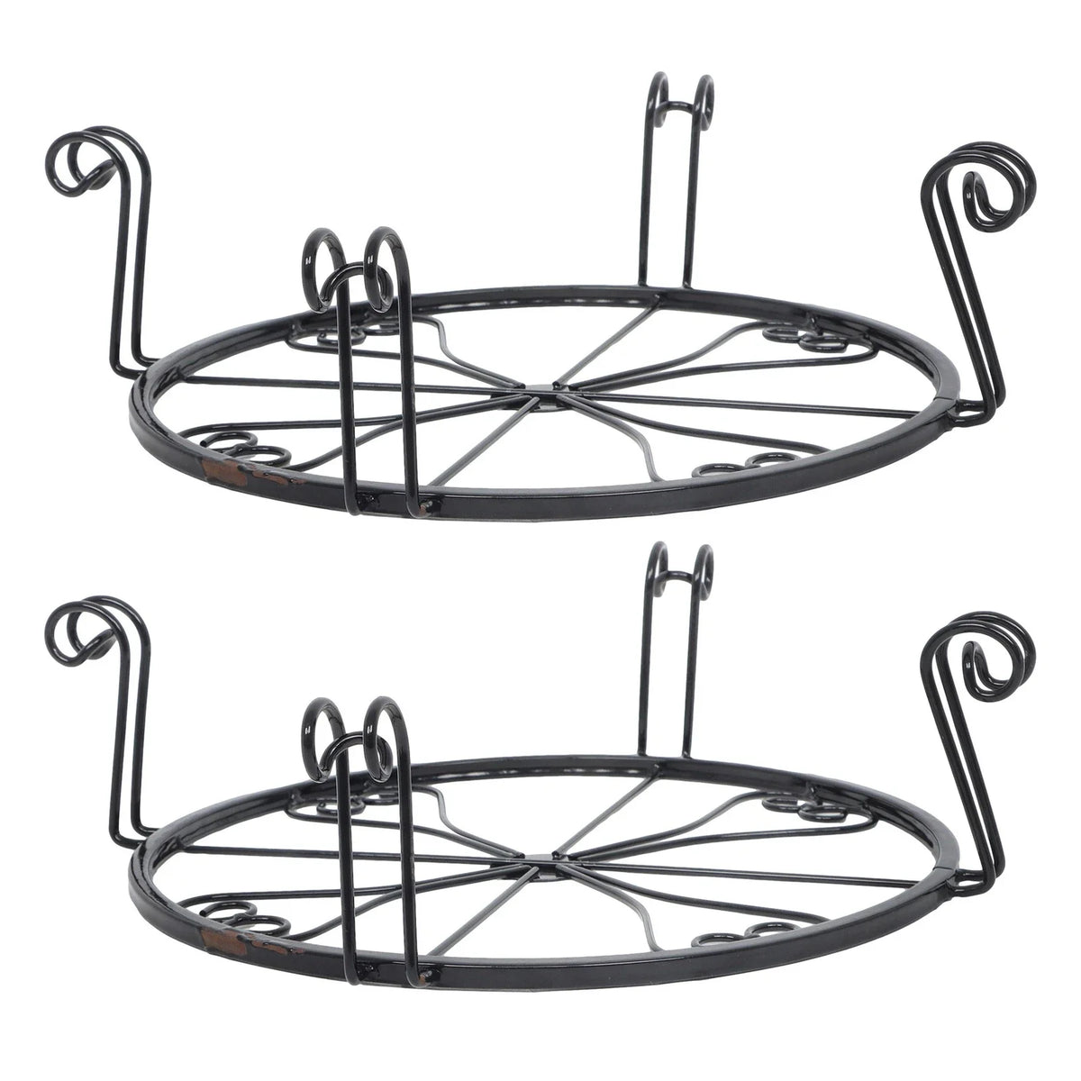 2X Round Wrought Iron Plant Stand for Flower Planters