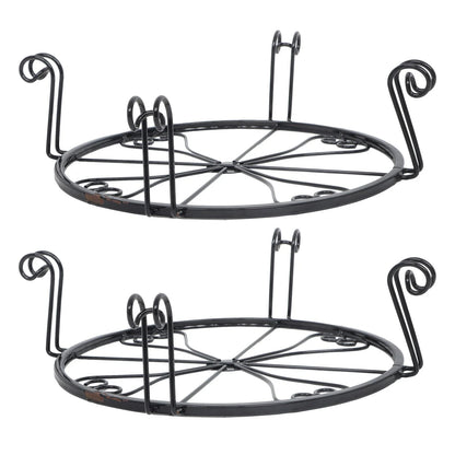 2X Round Wrought Iron Plant Stand for Flower Planters