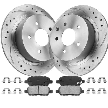 Front & Rear Brake Rotors & Pads for Nissan Altima 2.5L 3.5L V6 (2007–2009)