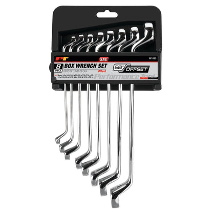 8Pc Offset SAE Box Wrench Set for Performance Tool W1085