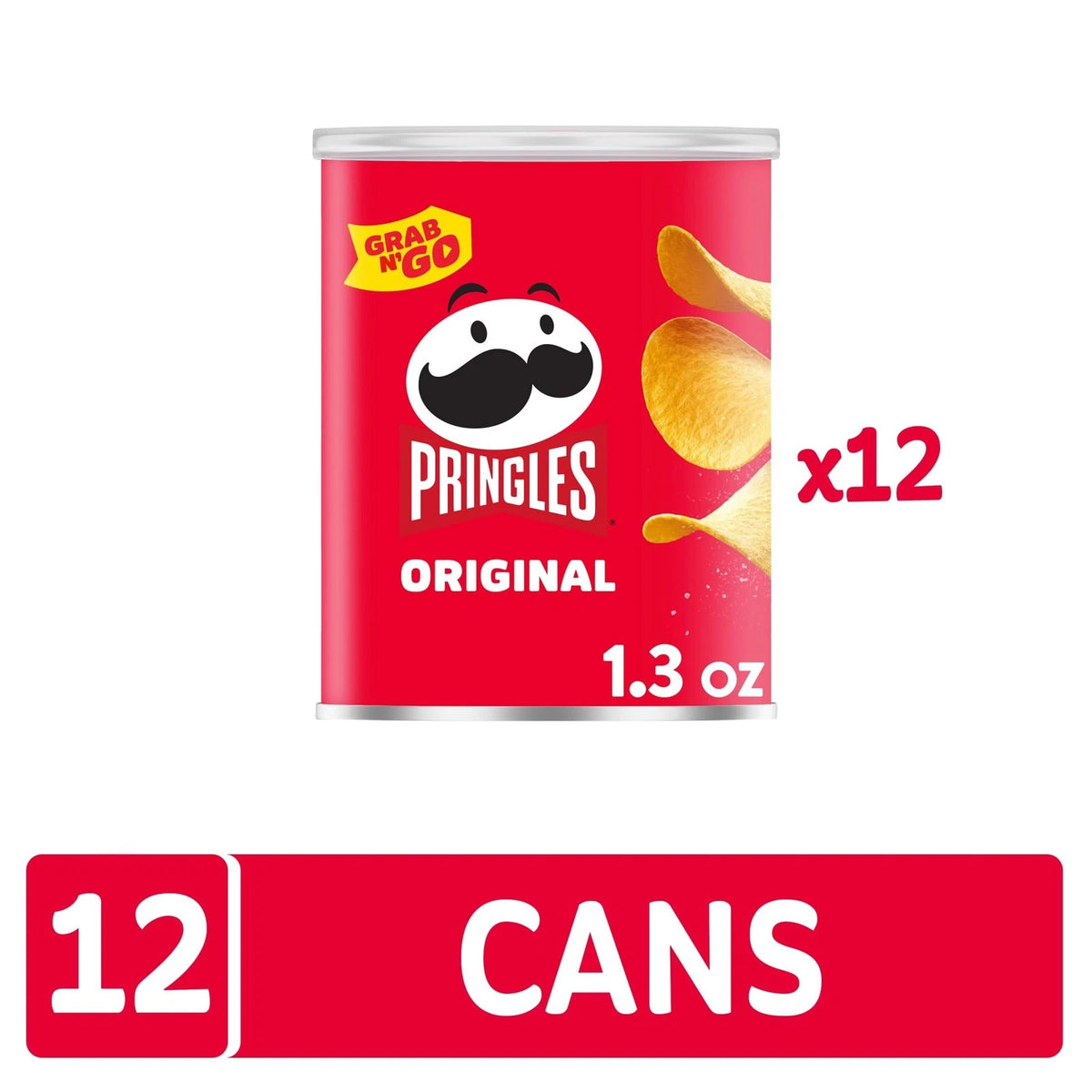 Set of 12 Pringles Potato Crisps Chips 1.3 Ounce Cans
