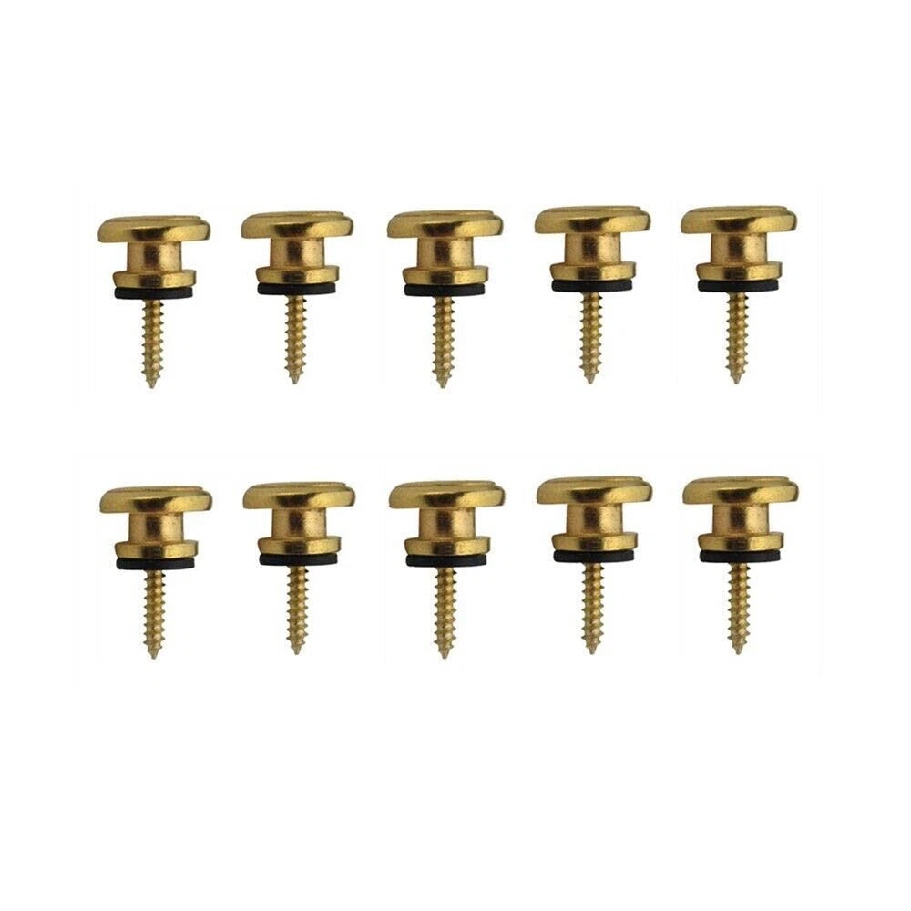 20pcs Metal Guitar Strap Buttons Strap Locks Head End Pins Accessories