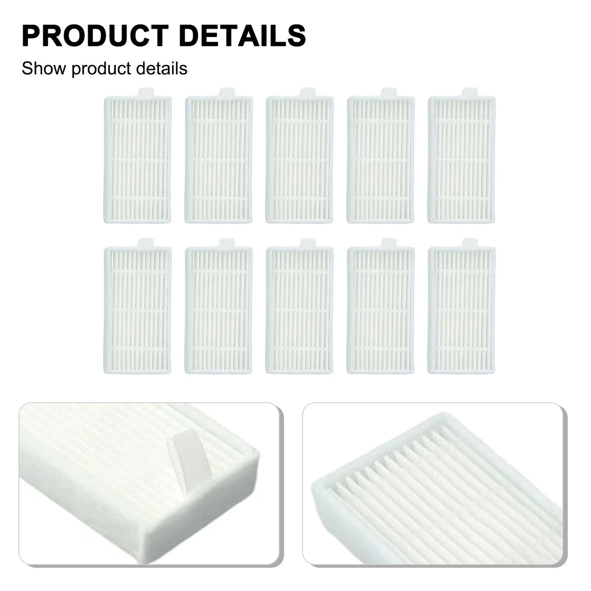 Set of 10 Cleaning Filters for Medion MD Vacuum Cleaner